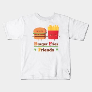 Cute Burger and Fries Friends BFF Funny Kids T-Shirt